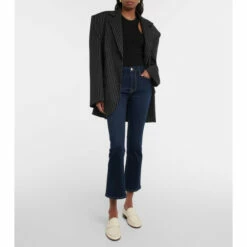 Frame High-rise Bootcut Cropped Jeans