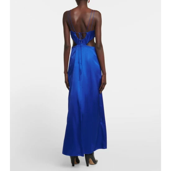 Frame Cutout Silk-blend Maxi Dress 2 Frame Cutout Silk-blend Maxi Dress - Image 2