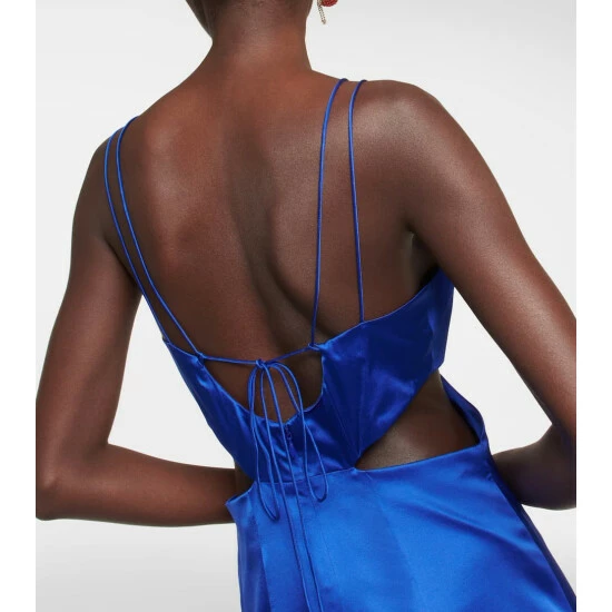 Frame Cutout Silk-blend Maxi Dress 4 Frame Cutout Silk-blend Maxi Dress - Image 4