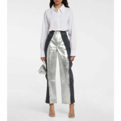 Frame Pieced Mid-rise Straight Jeans