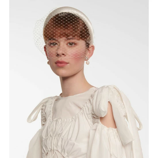 Jennifer Behr Tori Voilette Satin Headband 1 Jennifer Behr Tori Voilette Satin Headband