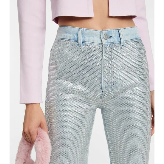 Frame Le Jane Embellished High-rise Jeans 3 Frame Le Jane Embellished High-rise Jeans - Image 3