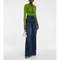 Frame High-rise Wide-leg Jeans