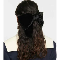 Jennifer Behr Celine Velvet Bow Barrette