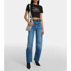 Frame Long Barrel High-rise Wide-leg Jeans