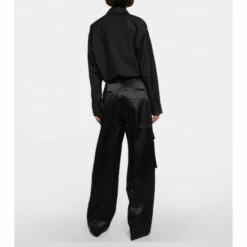 Frame Straight-leg Satin Cargo Pants