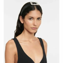 Jennifer Behr Elise Embellished Silk Headband