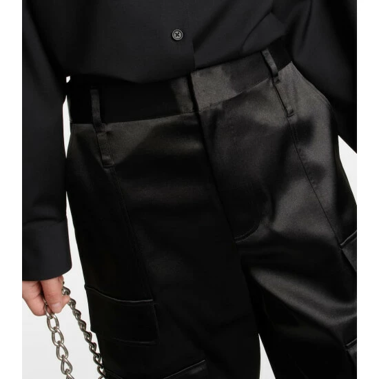 Frame Straight-leg Satin Cargo Pants 2 Frame Straight-leg Satin Cargo Pants - Image 2