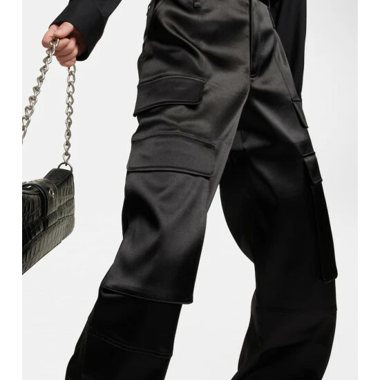 Frame Straight-leg Satin Cargo Pants 3 Frame Straight-leg Satin Cargo Pants - Image 3