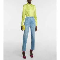 Frame High 'n' Tight High-rise Straight Jeans