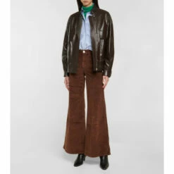 Frame High-rise Corduroy Flared Pants